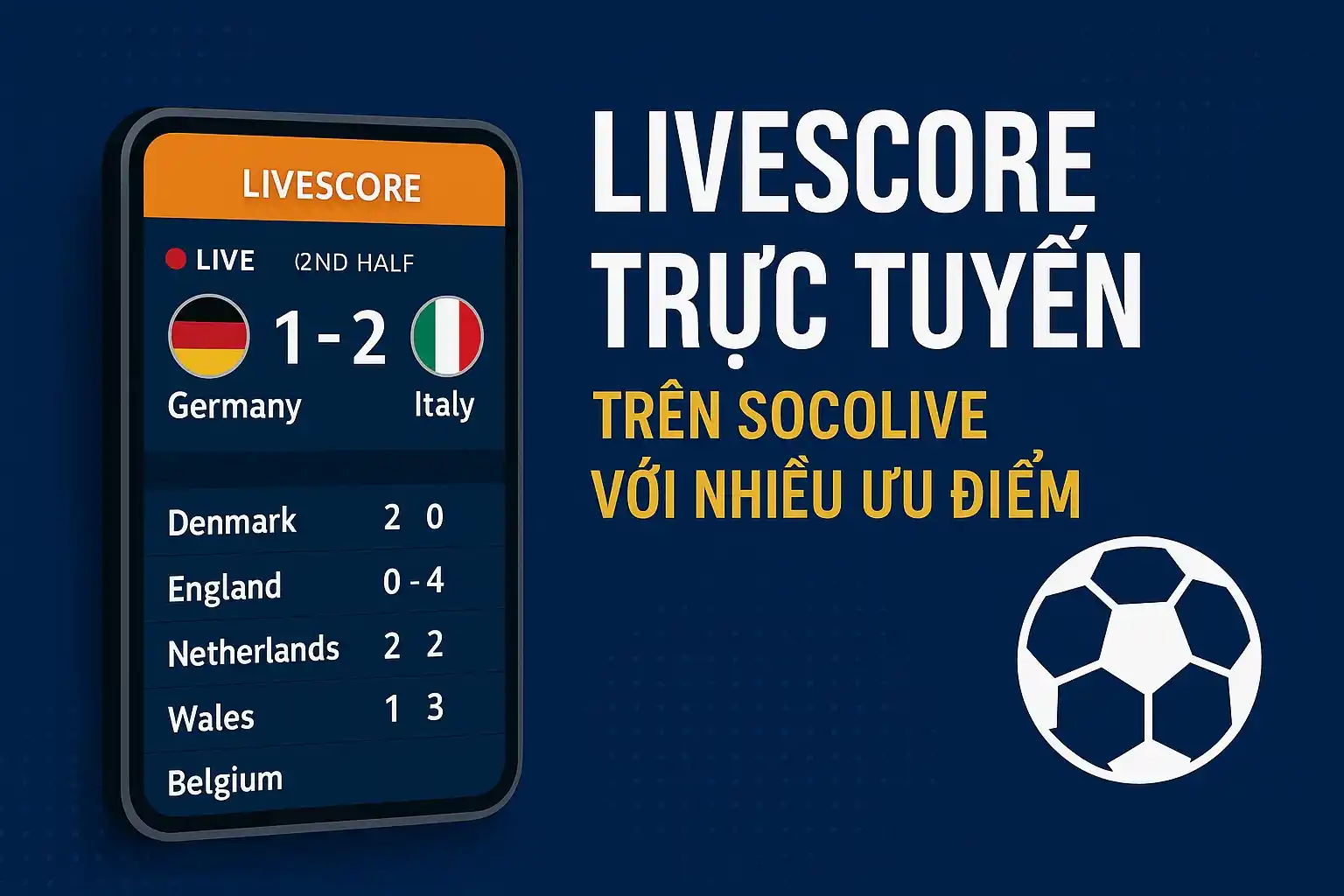 Livescore trực tuyến trên Socolive với nhiều ưu điểm