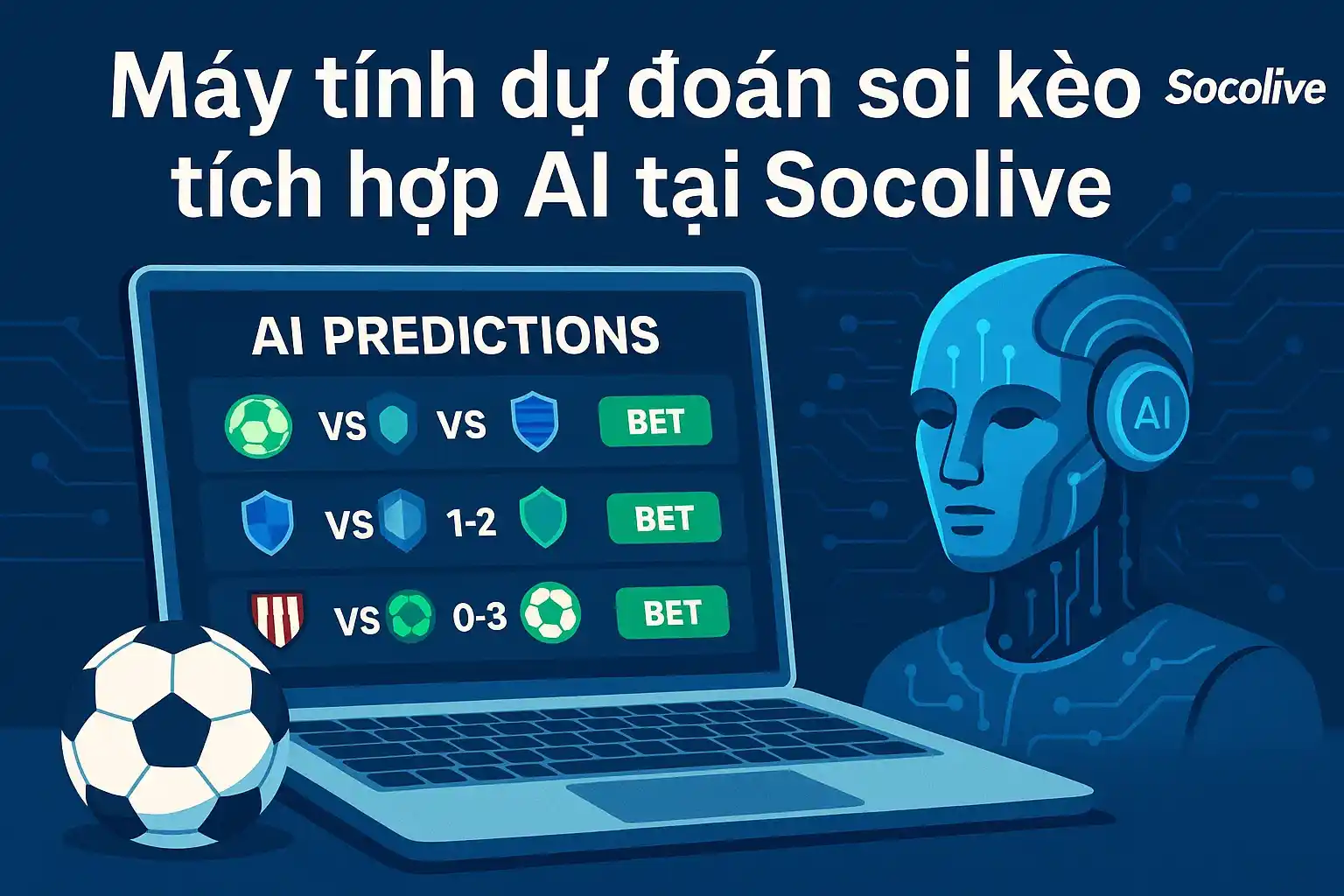 Máy tính dự đoán soi kèo tích hợp AI tại Socolive