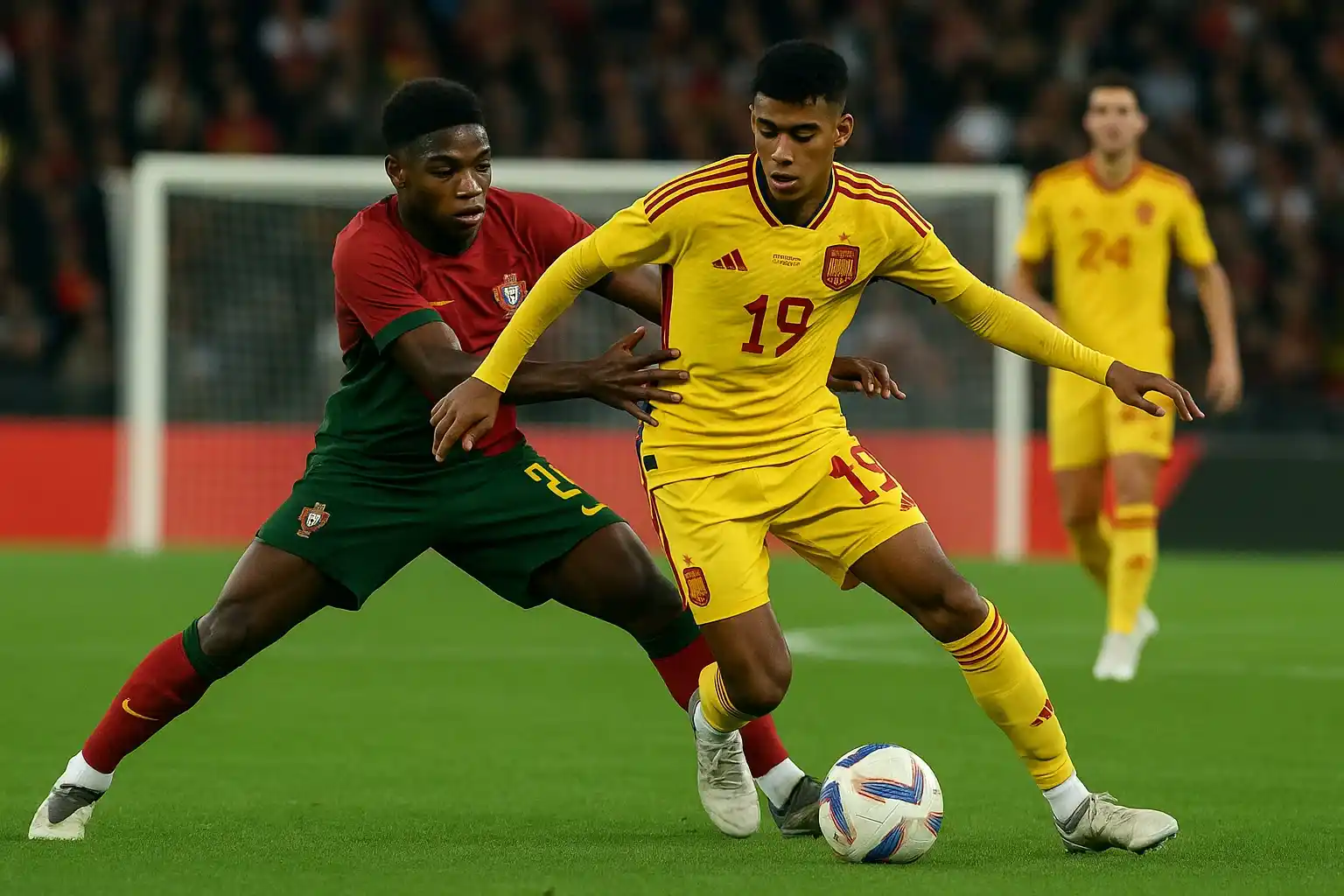 Nuno Mendes dễ dàng "bắt bài" Yamal trước vòng cấm